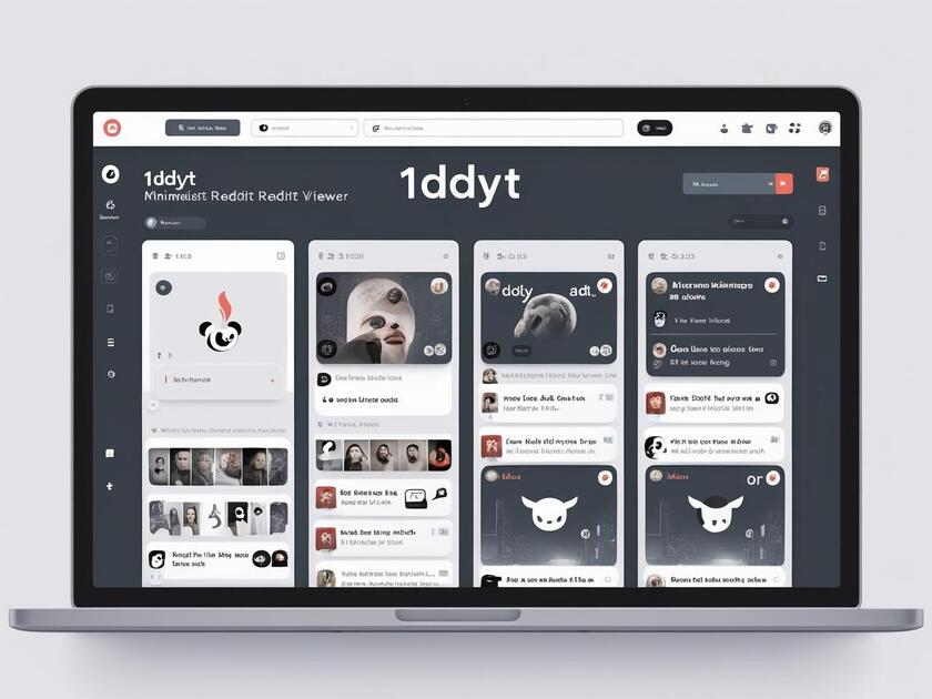Minimalist 1ddyt interface displaying ad-free Reddit posts with white space and no sidebar clutter.